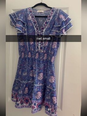 NWT Bindu Giana Mini Dress Iris